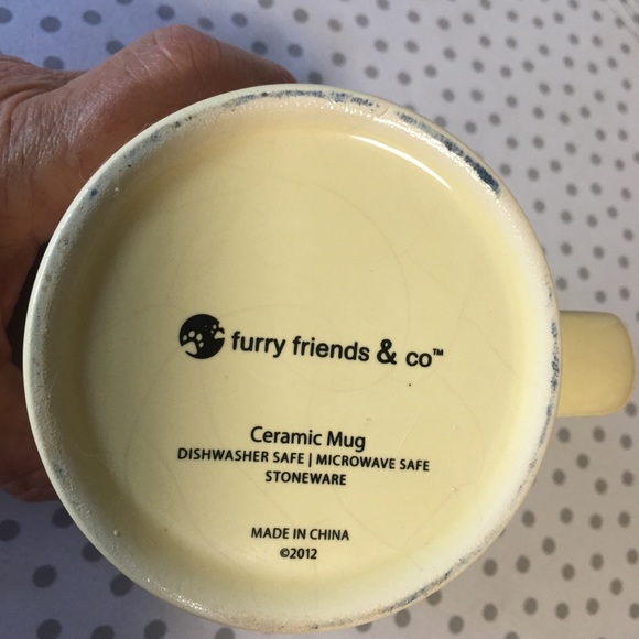 Ceramic Mug Cup CATfeinated Stoneware Furry Friends & co. 2012 EUC - Picture 3 of 7